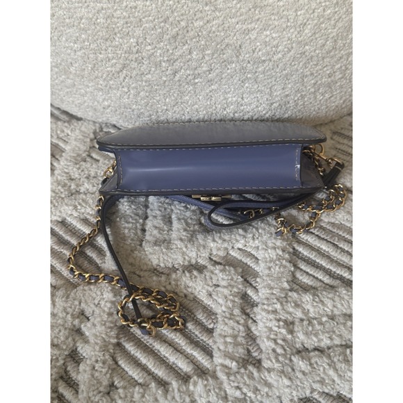 Tory Burch Britten Smooth Chain Wallet w/Wristlet in Dark Lotus (Purple) - Picture 3 of 7